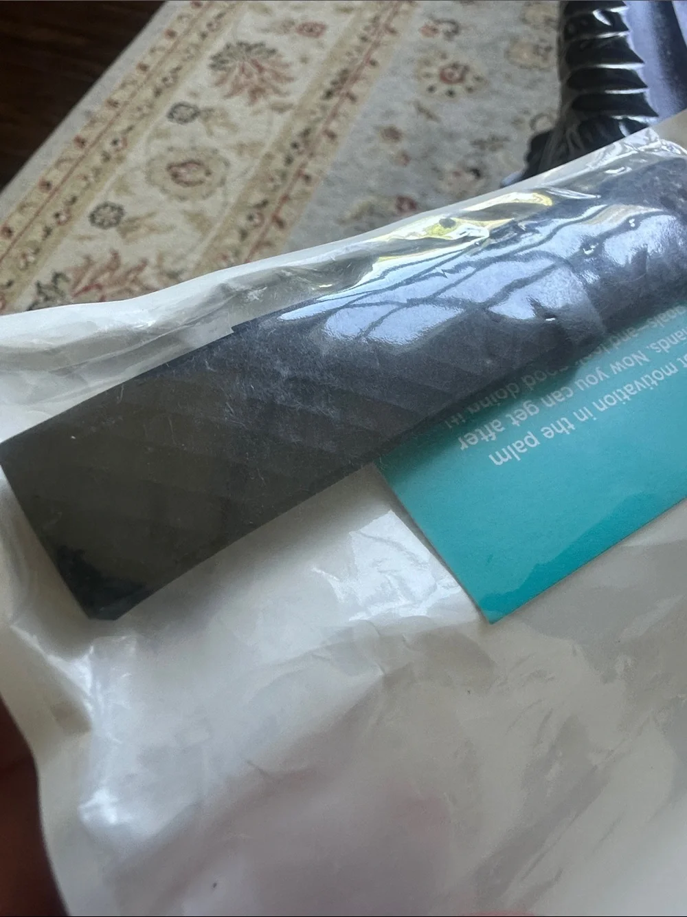 Fitbit Diamond Pattern Black Silicone Strap for Charge 3 or 4 NWT